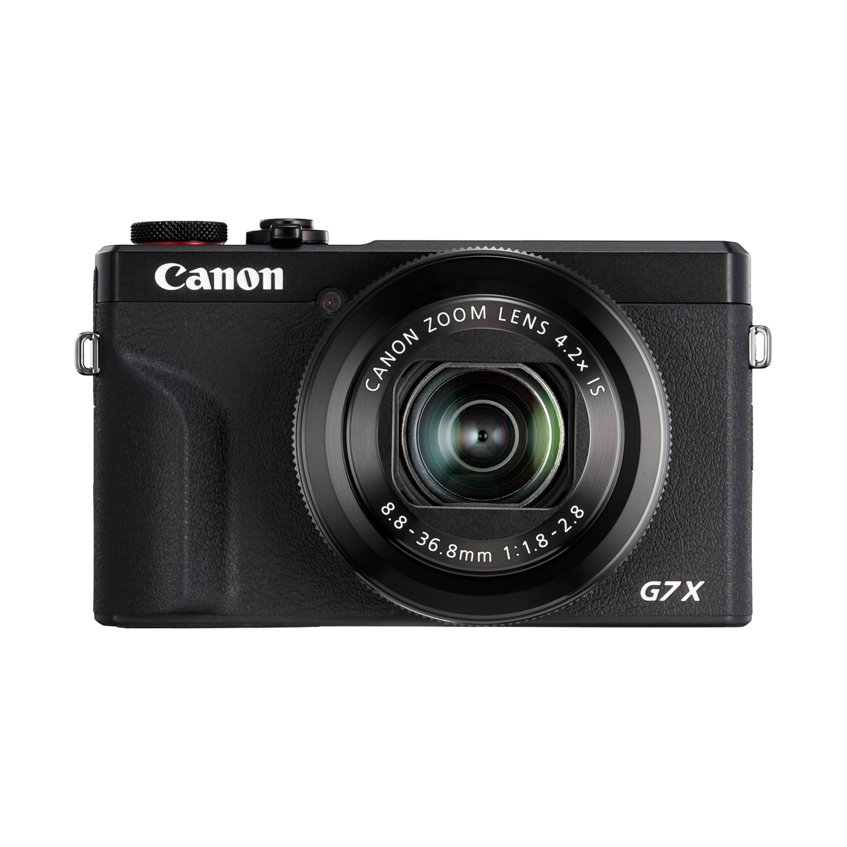 Canon PowerShot G7 X Mark III front view with 4.2x zoom lens